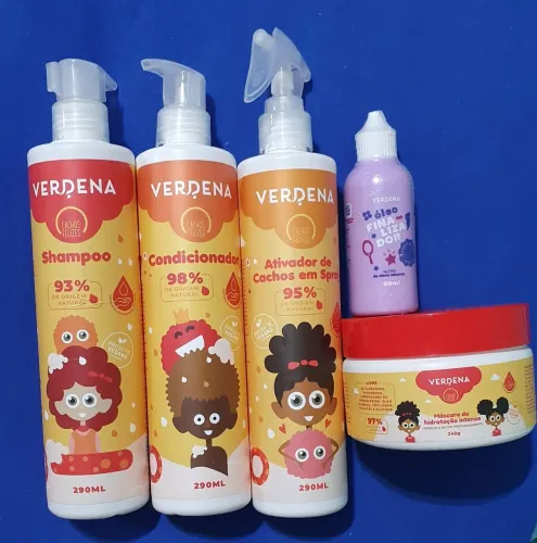 Kit Infantil Cachos Felizes Verdena Baby - Completo e Novo