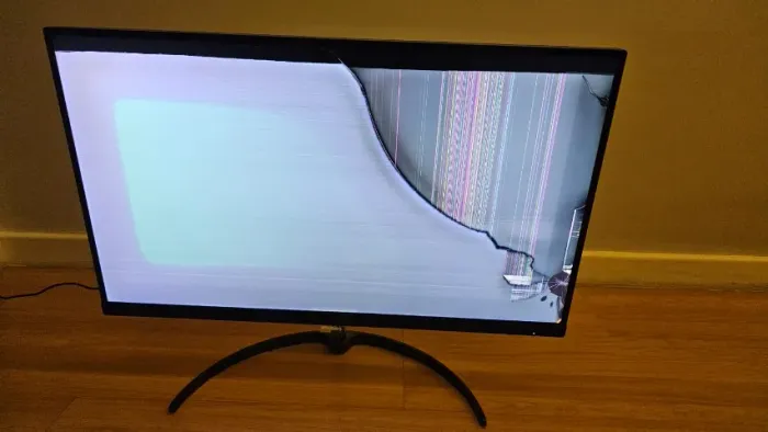 Monitor Philips 27? 4K IPS 276E8VJSB/57 ? liga normal ? tela quebrada ? para peças