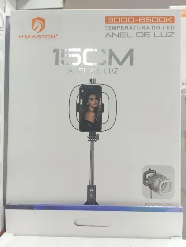 Tripe Com Led Ring Light Selfie Bastao Hmaston Zb10 Celular