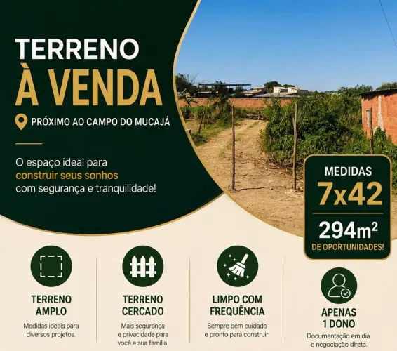 Terreno a venda para Construir 7x42 mts.