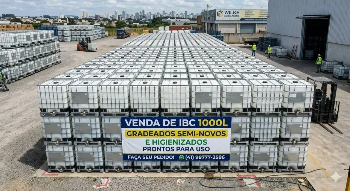 IBC GRADEADO 1000L SEMI NOVOS HIGIENIZADOS E FOTOS REAIS DOS NOSSOS PRODUTOS