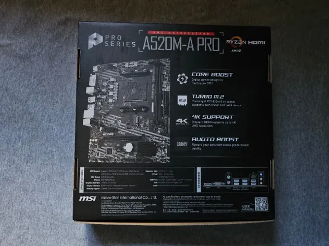 Placa Mãe AMD MSI A520 Lacrada Garantia 3 Anos e Nota Fiscal AM4 RYZEN