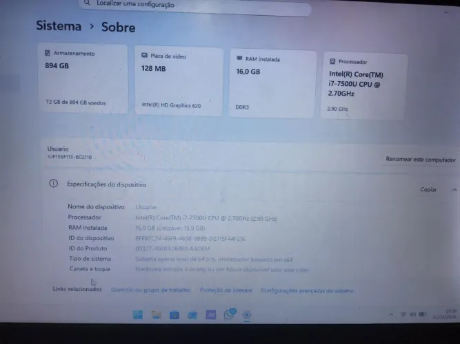 Troca ou Venda de Notebook Vaio(A56,A57 ou S23), 16gb de RAM, 960 GB de SSD