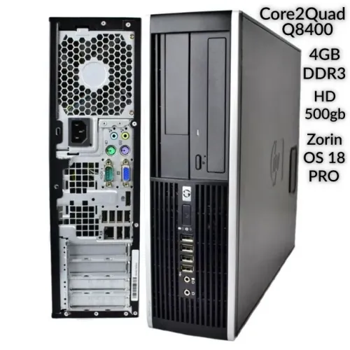 CPU HP Elite 8000 - SFF - Core2Quad Q8400|4gb ddr3|HD 500gb|Zorin OS 18 Pro