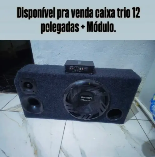 Caixa trio 12 polegadas + Módulo 4 canais. 
