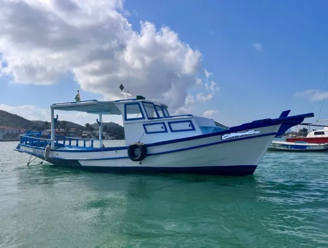 Vendo barco de madeira 8m motor yanmar btd33