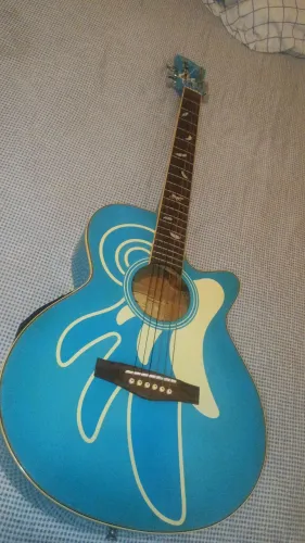 Violão eagle azul elétrico (barato pra sair rápido)