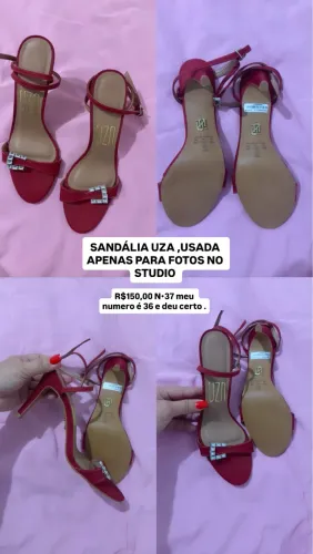 SANDÁLIA UZA NÚMERO 37 MAIS SERVE UM 36