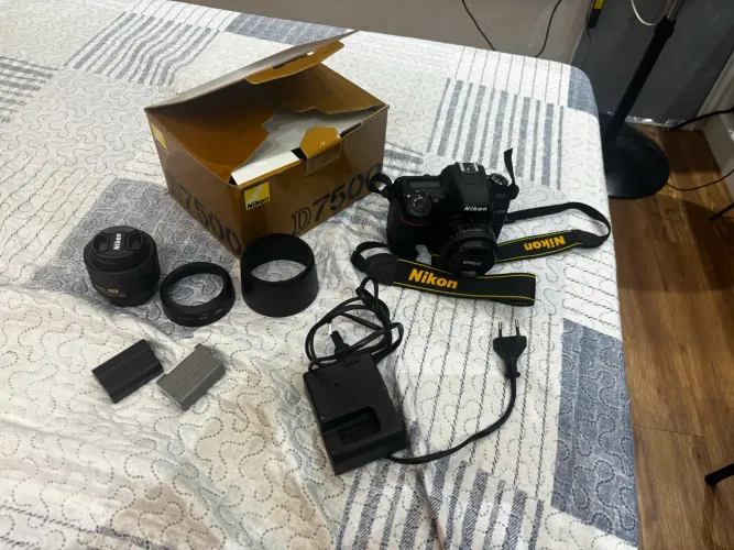 Kit com Camera Nikon D7500 + Lente 50mm + 36mm