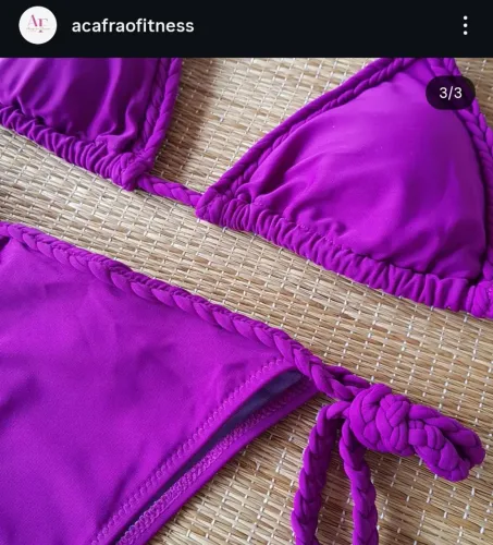 Biquíni trançado Roxo