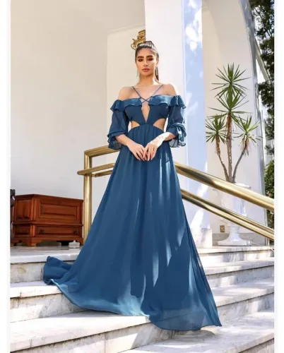 VESTIDO DE FESTA AZUL