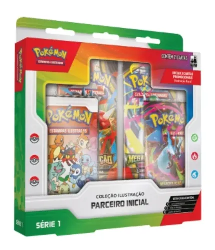 Box Pokémon TCG - Ilustração Parceiro Inicial - Series 1 (PT-BR)