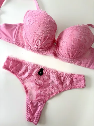 Conjunto Lingerie Rosa (P)