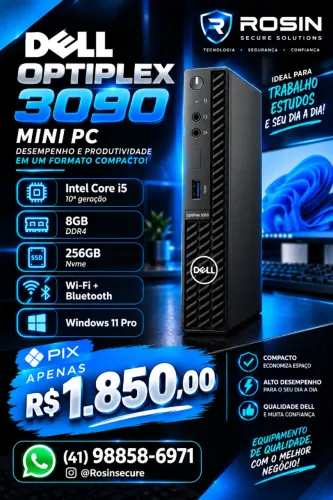 Mini Dell Optiplex 3090 (Core i5 10th / 8Gb / Nvme 256Gb / Wifi / Windows 11 Pro)