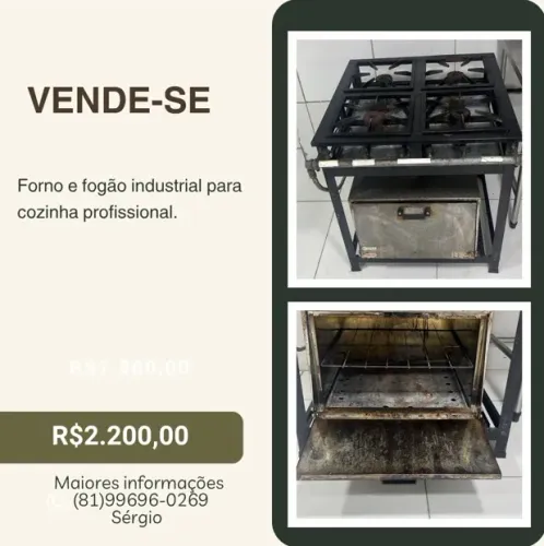 Forno e fogão industrial 