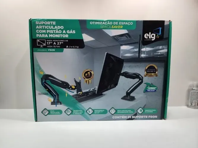 Suporte de mesa para Monitor de 17 até 35 preto - ELG F80N