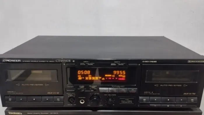 Tape Deck Pioneer CT-W550R - Duplo Cassete Vintage - Auto Reverse - RETIRAR -