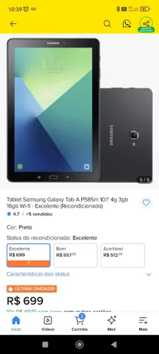 Tablet Samsung Tablet A