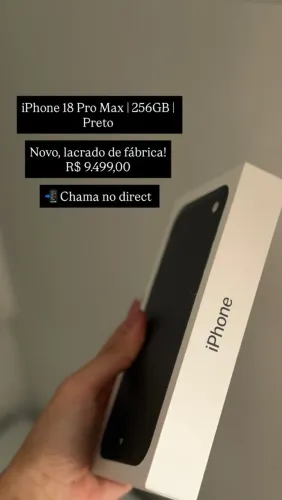 iPhone 18 pro Max Preto 256g LACRADO