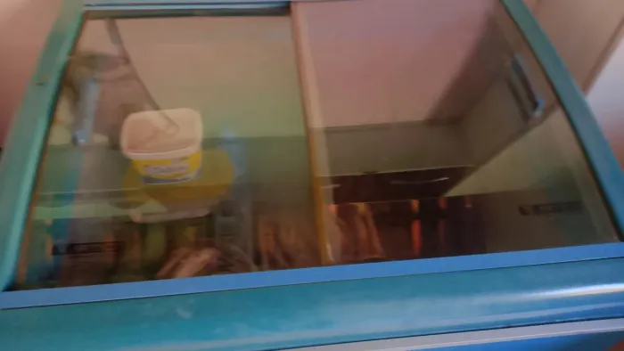 Freezer tampo de vidro 