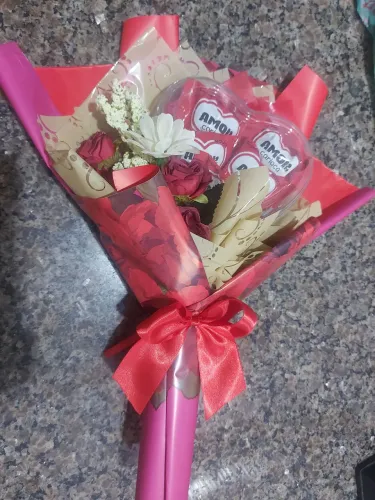 Buquê / coração com bombons