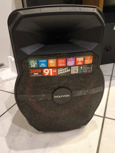 CAIXA AMPLIFICADA POLYVOX XC-710T WOOFER 10"- PARA PEÇAS