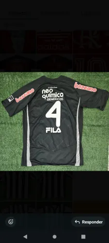 Camisa Botafogo de jogo 2010 Fila G n° 4 preta !