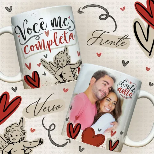 Caneca dia dos namorados com foto