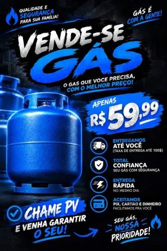 Gás aqui com agente chame pv