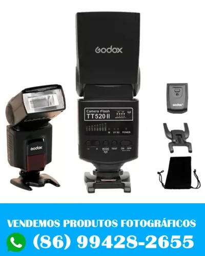 Flash Godox tt520ii com rádio flash (novo)