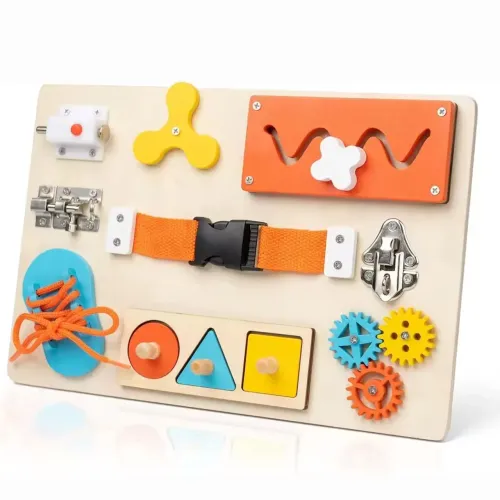 Painel Sensorial. Brinquedo Montessoriano. Busy Board.