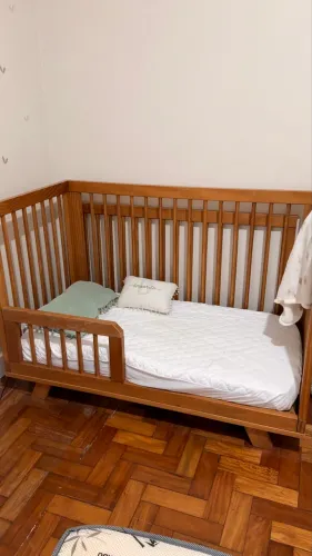Berço cama 3 em 1 Kaike Tulipa baby madeira maciça
