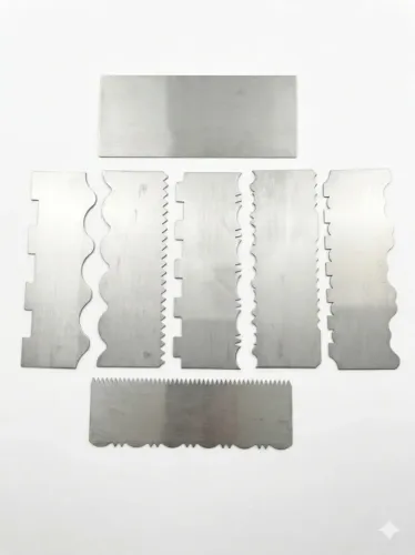 Kit 6 Espátulas Decorativas para Bolo Inox 20cm Desenhos + 1 Lisa Brinde