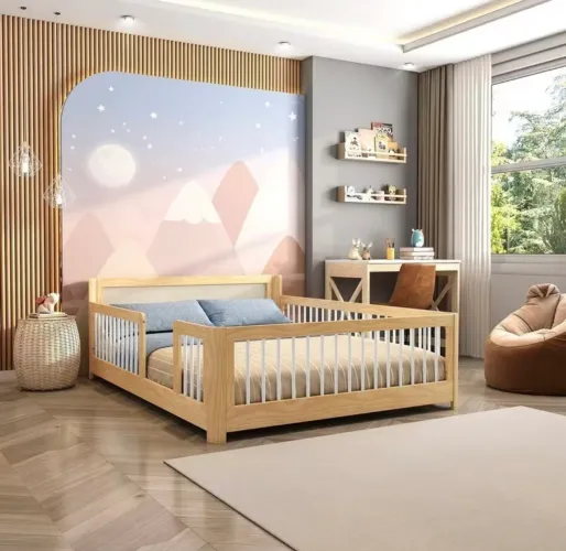 Cama infantil casal (cabe adulto) nova linda e madeira forte