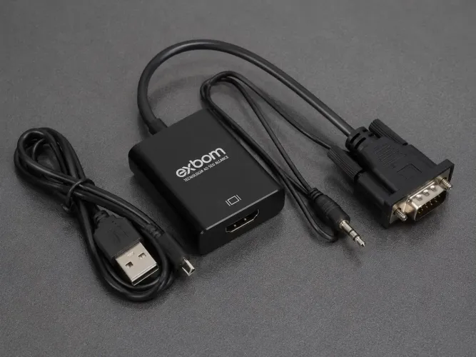 Adaptador Conversor VGA para HDMI com Áudio Exbom
