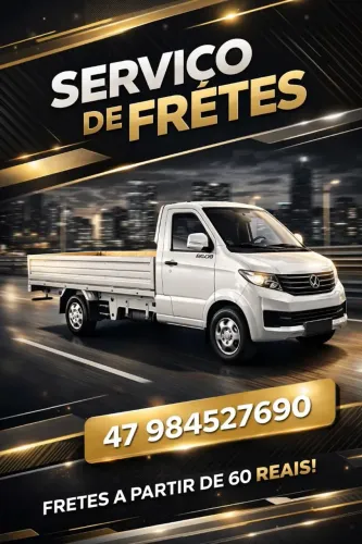 Fretes em indaial apartir de 60 reais