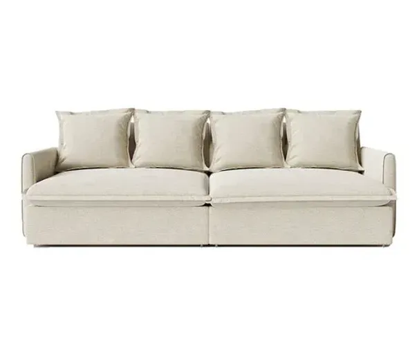 Sofá de linho cru da Westwing - Novo, ainda embalado, L 200 x A 105 x P 145 cm