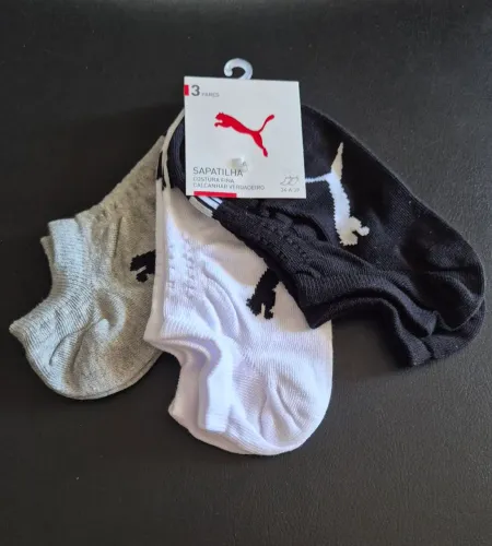 Meia Sapatilha Puma original - 3 Pares