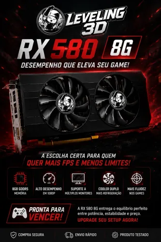 RX 580 NOVO LACRADO!!( FRETE GRÁTIS )