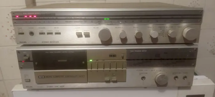 Receiver Phillips tape deck Phillips antigos