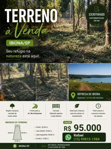 Vende-se terreno em Ibiuna
