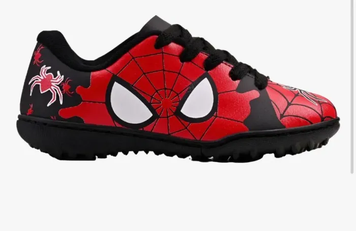 chuteira homem aranha kids