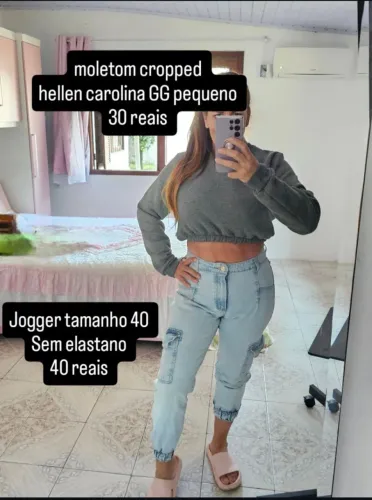 Calça jogger e cropped