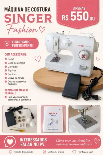 Maquina de costura singer fashion