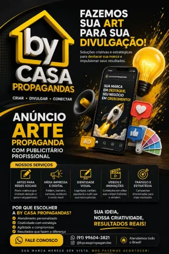 Criação de Arte Visual, Logos e Mídias.