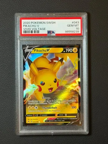 Pikachu V #043 - PSA 10 - Pokemon TCG