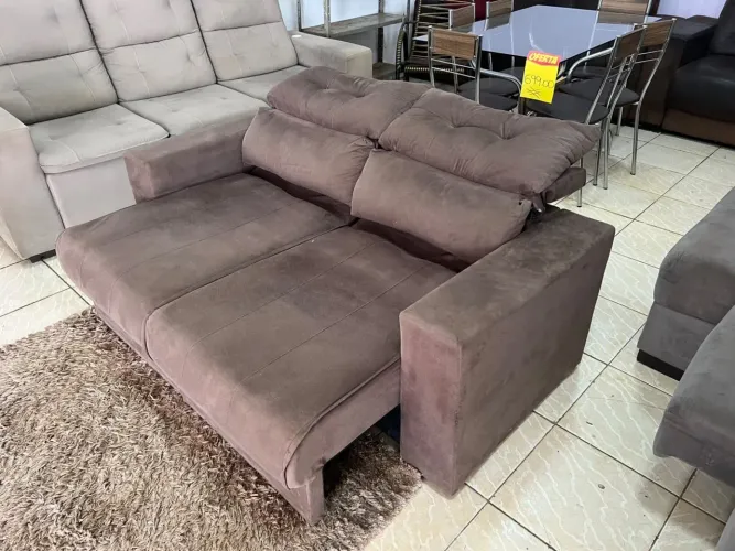 Sofá Retrátil e Reclinável 1.70 por 1.30 aberto Em Ótimo Estado - Entrega Grátis