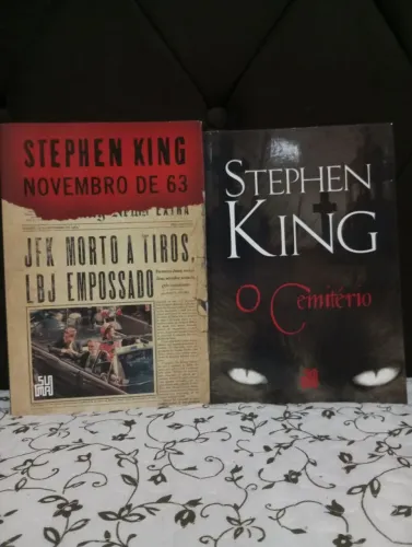 2 LIVROS STEPHEN KING - "O Cemitério" e "Novembro de 63" em ótimo estado
