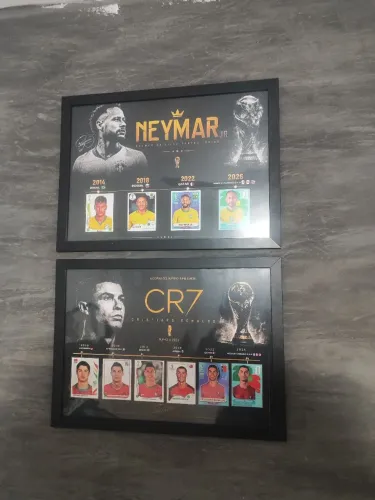 .QUADROS PERSONALIZADOS DAS LENDAS DA COPA, CRISTIANO RONALDO E NEYMAR JR.