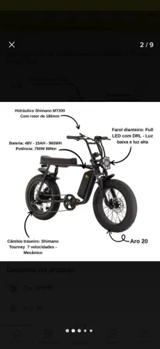Bike elétrica Streetgo S12
